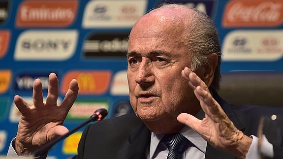 Blatter, durante un acto de la FIFA.