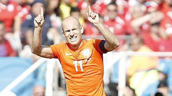 Robben, el líder del equipo holandés. 