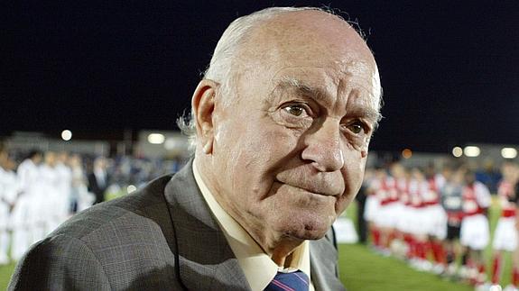 Di Stéfano, durante un homenaje. 