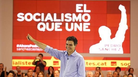 El candidato a la secretaría general del PSOE, Pedro Sánchez