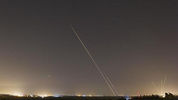 Cohetes lanzados desde Gaza 