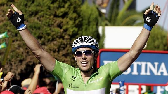 Degenkolb celebra su victoria de etapa. 
