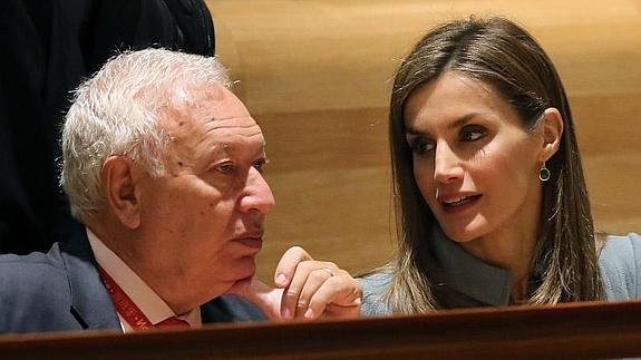 Margallo, junto a la Reina, hoy en Nueva York. 