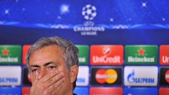 José Mourinho, en la rueda de prensa. 