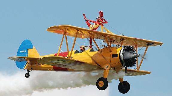 Ainhoa Sánchez, haciendo un Aerobesque 