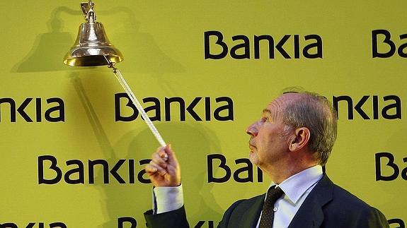 Rato toca la campana el día de la salida a Bolsa de Bankia. 