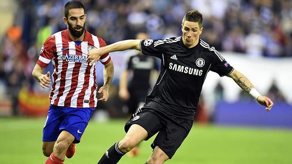 Fernando Torres, en el Vicente Calderón. 