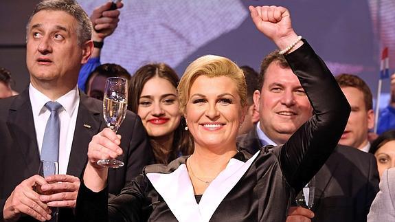 La exministra de Asuntos Exteriores y conservadora Kolinda Grabar-Kitarovic. 