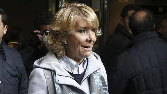 La presidenta del PP de Madrid, Esperanza Aguirre. 