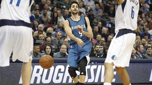 Ricky Rubio, en su regreso a las canchas. 