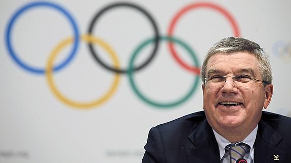 El presidente del COI, Thomas Bach.  