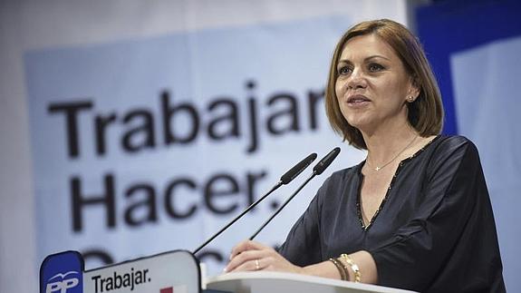 La presidenta del PP de Castilla-La Mancha, María Dolores de Cospedal. 