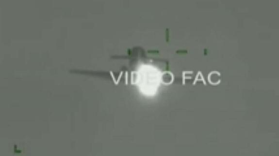 Captura de vídeo del radar que visualiza la avioneta antes de su accidente. 