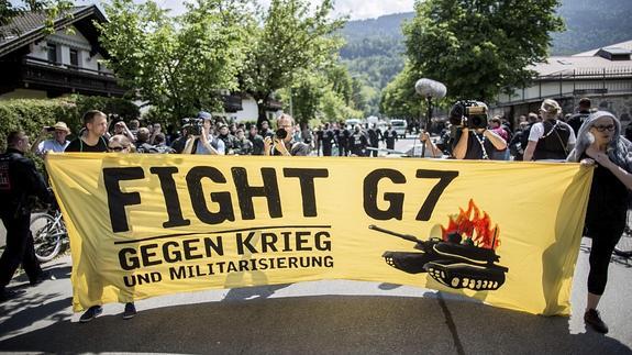 Concentración en Garmisch-Partenkirchen contra el G7.