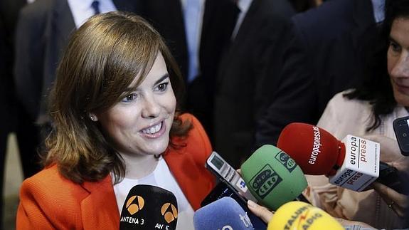 La vicepresidenta del Gobierno, Soraya Sáenz de Santamaría.