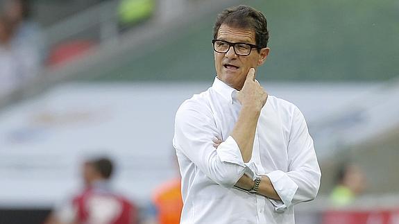 Capello, en el partido entre Austria y Rusia. 