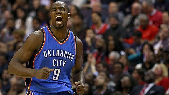 Ibaka, durante un partido de la NBA. 