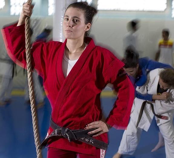 Yaiza Jiménez, luchadora de sambo. 