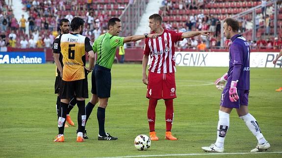 Momento del Girona-Lugo en Montilivi. 