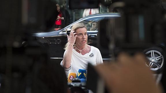 Federica Mogherini, jefa de la diplomacia europea.