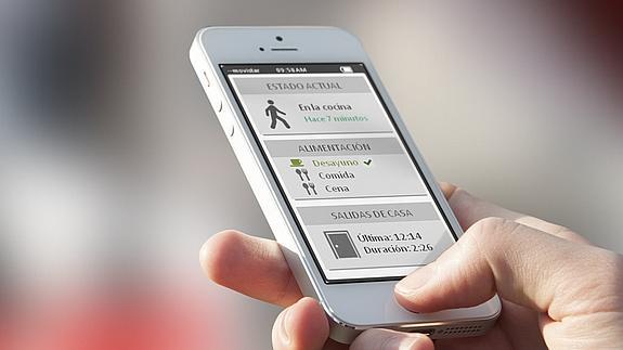 La información llega al 'smartphone' de los familiares.