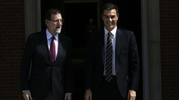 Rajoy y Sánchez. 