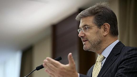 El ministro de Justicia, Rafael Catalá. 