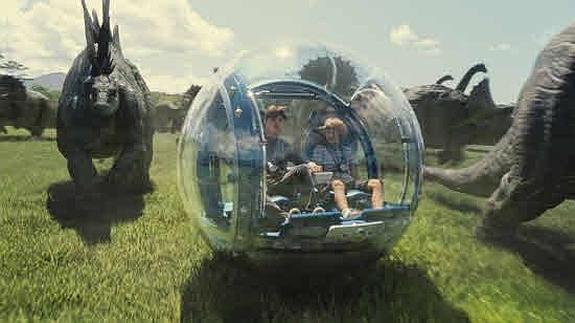 Una escena de la película 'Jurassic World'. 