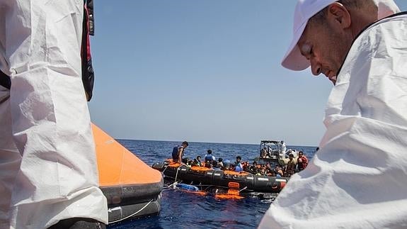 Supervivientes en el Mediterráneo..