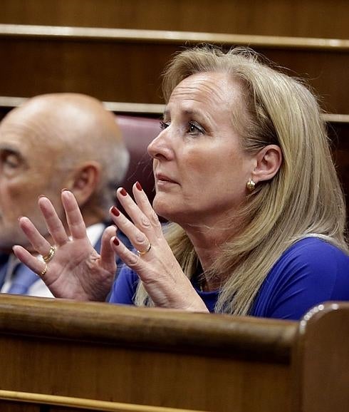 La diputada popular Lourdes Mendez, durante una votación.