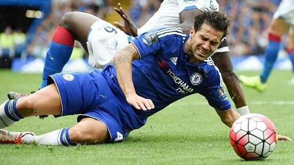 Cesc durante el choque ante el Crystal Palace. 