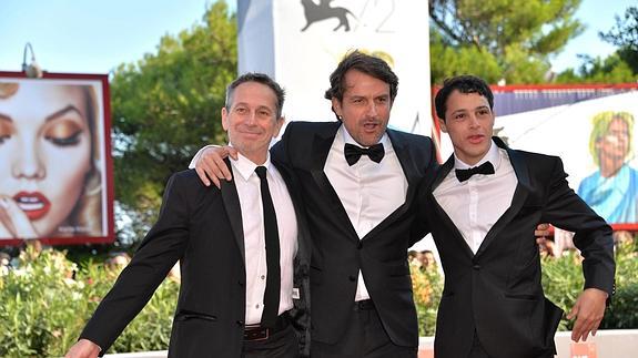 Alfredo Castro, Lorenzo Vigas y Luis Silva, en Venecia.