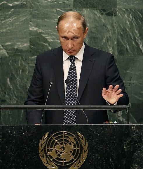 Vladímir Putin, durante su intervención en la ONU. 