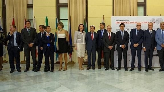 Un momento de la recepción oficial en el Ayuntamiento de Málaga a los participantes del foro 'Innovar en América Latina'. 