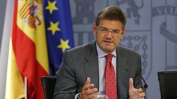 El ministro de Justicia, Rafael Catalá. 