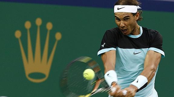 Rafa Nadal durante su duelo ante Wawrinka. 