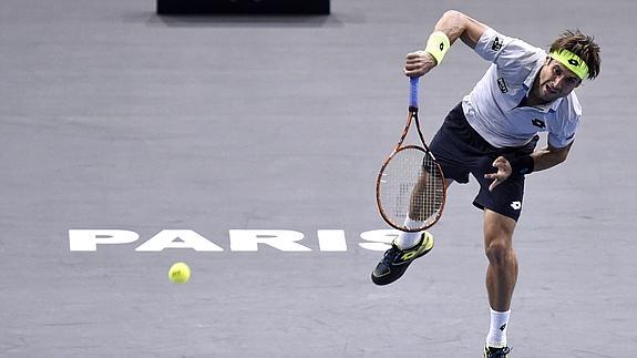 David Ferrer, durante el partido. 