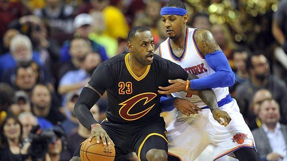 LeBron James y Carmelo Anthony. 