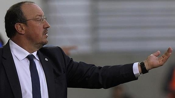 Rafa Benítez, durante el partido ante el Eibar. 