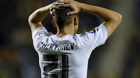 Denis Cheryshev, durante el partido ante el Cádiz. 