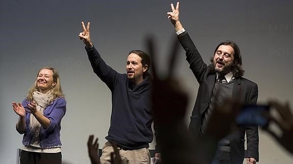 Pablo Iglesias, durante el acto en Málaga. 