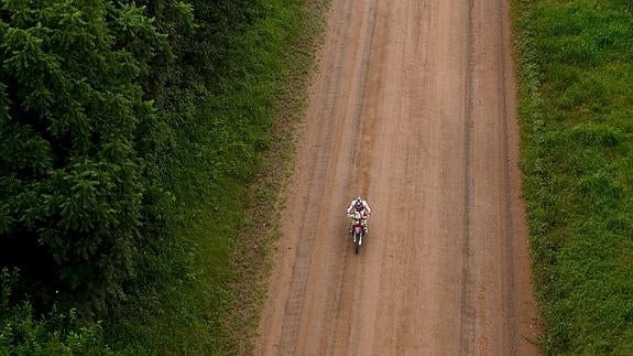 Barreda, en plena carrera