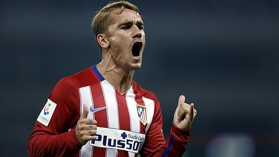 Griezmann celebra su gol al Celta. 