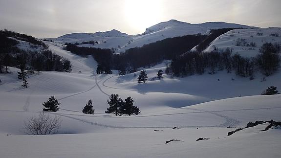 Circuito de fondo del centro invernal de Lunada