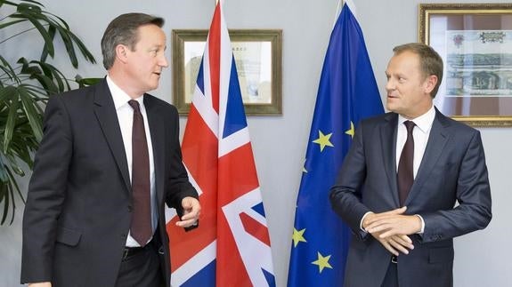 David Cameron y Donald Tusk. 