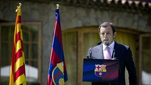 Sandro Rossel, durante un acto del Barcelona. 