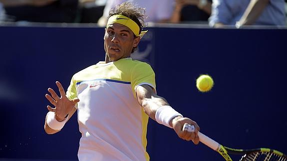 Nadal durante su partido ante Florenzi.