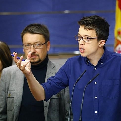 Íñigo Errejón, durante la rueda de prensa.