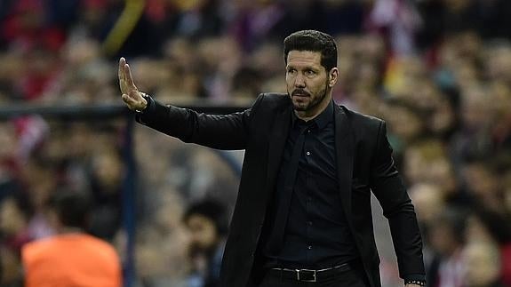 Simeone, ante el Bayern. 