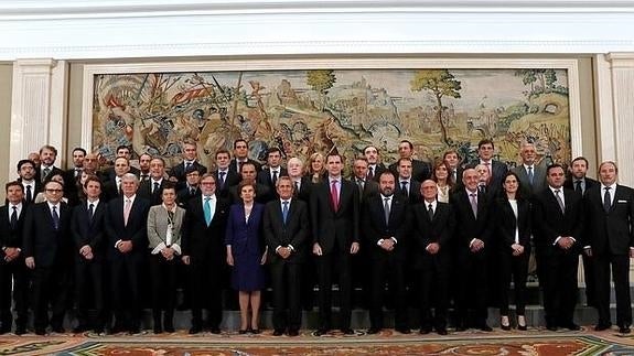 El Rey, con los representantes de la Asociación de Editores de Diarios Españoles. 